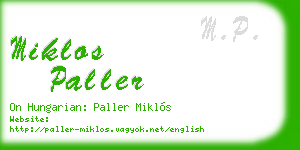 miklos paller business card